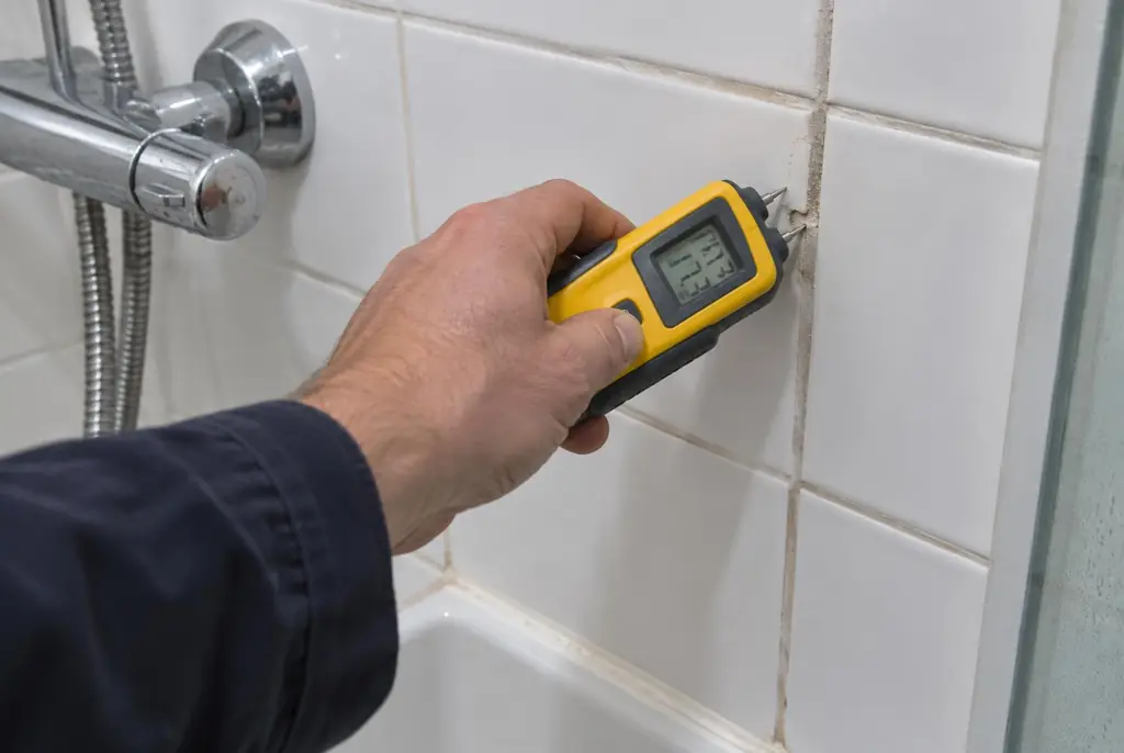 Lekdetectie Den Bosch – vochtmeter op badkamertegels bij de douche